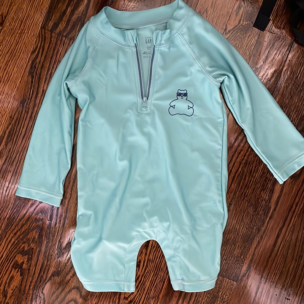 Baby Gap blue bear swimsuit